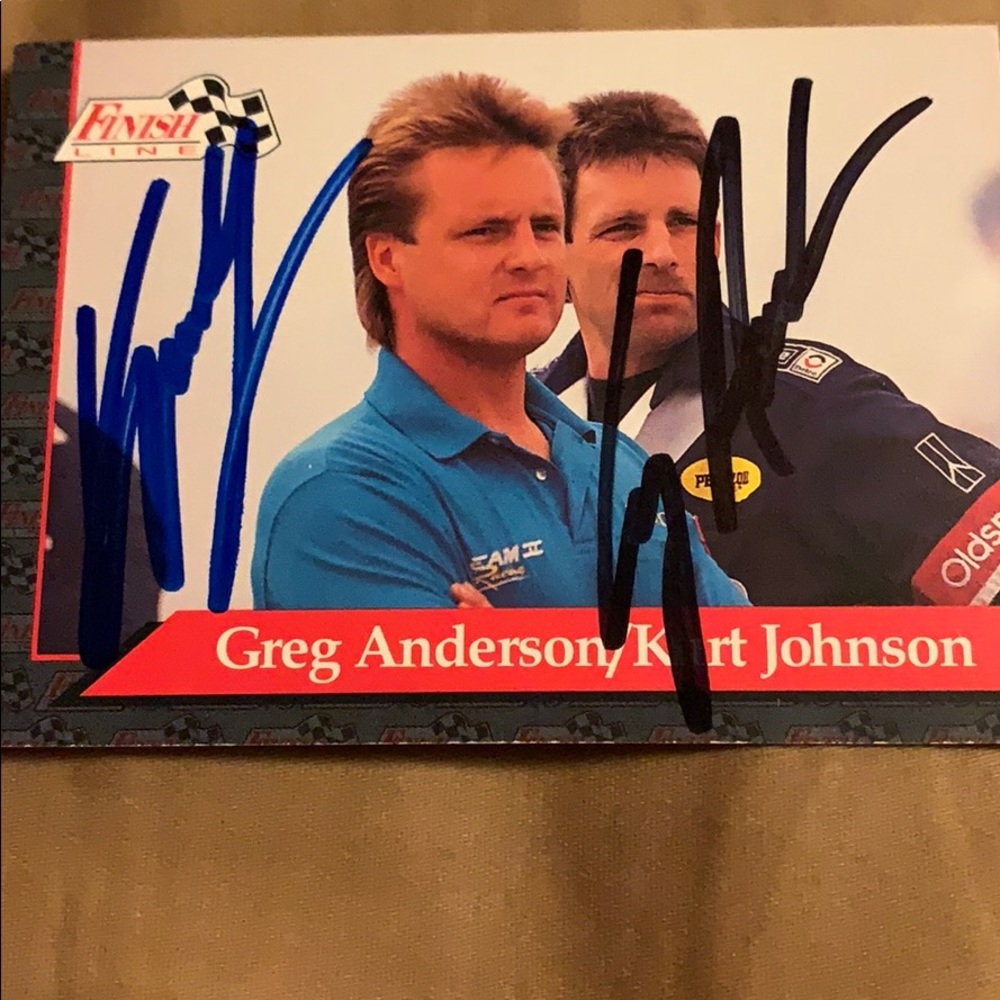 Authentic Greg Anderson and Kurt Johnson autograph